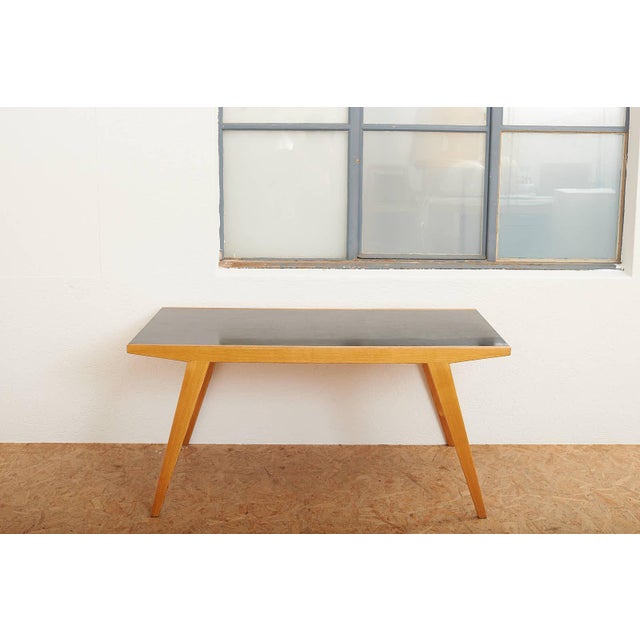 Table in Ash Frame and Base with Small Cutlery Drawer on One Side, Switzerland, 1960 For Sale - Image 10 of 11