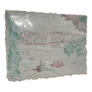 Late 20th Century Large 34” Original Richard Royce Abstract Cast Paper Relief Sculpture, Signed For Sale