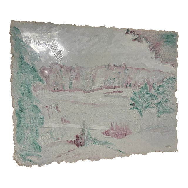 Late 20th Century Large 34” Original Richard Royce Abstract Cast Paper Relief Sculpture, Signed For Sale