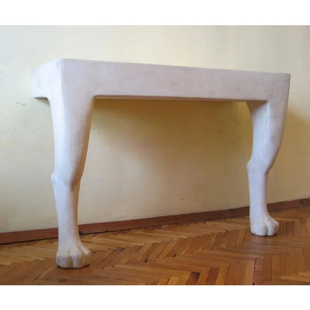 John Dickinson Late 20th Century Attributed to John Dickinson 42' Wall Mounted Console Table For Sale - Image 4 of 11