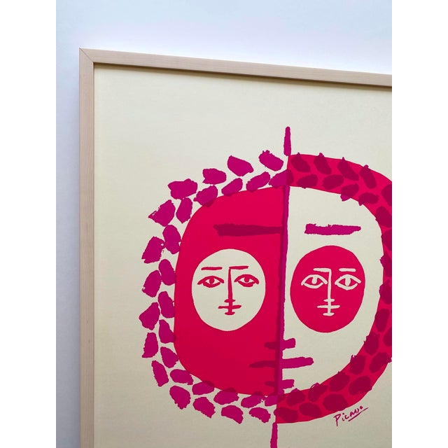 Pablo Picasso Pablo Picasso Vintage 1972 Mid Century Modernist Framed " Poteries-Ceramiques " French Exhibition Silkscreen Print For Sale - Image 4 of 18