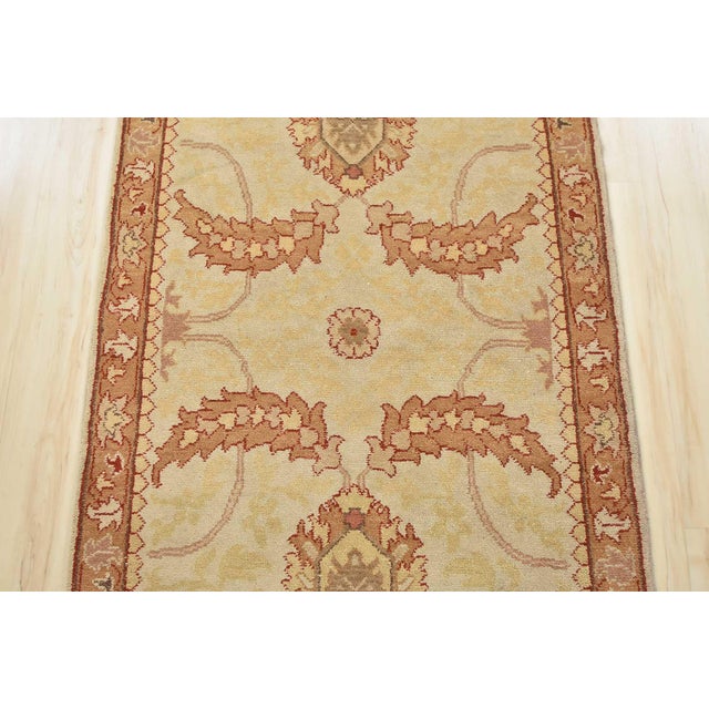 1990s Sultanabad Runner 2'11'' X 12' Beige Wool Vintage Traditional Hand-Knotted Rug For Sale - Image 5 of 12