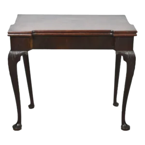 George Ii 18th Century Mahogany Irish Chippendale Game Table Flip Top Felt Top