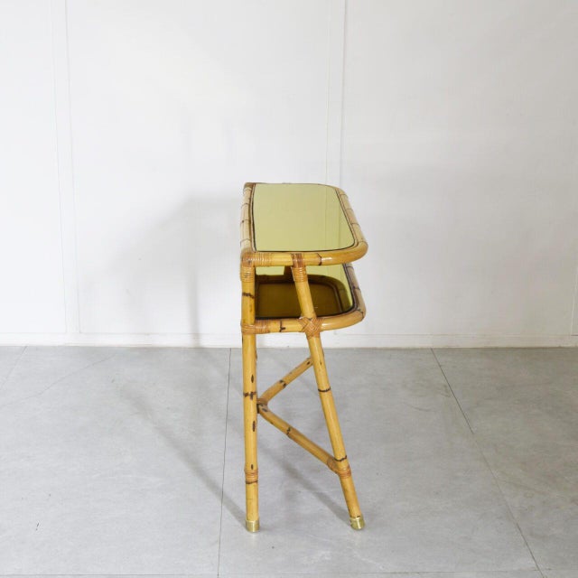 Mid-Century Bamboo Console Table, 1960s For Sale - Image 6 of 12