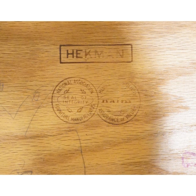 Wood Hekman Furniture Pecan Italian Provincial 22" Accent End Table For Sale - Image 7 of 11