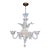Vintage Opalescent Murano Style Glass Chandelier For Sale