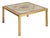 Square Onyx + Brass Coffee Table, 1970s For Sale