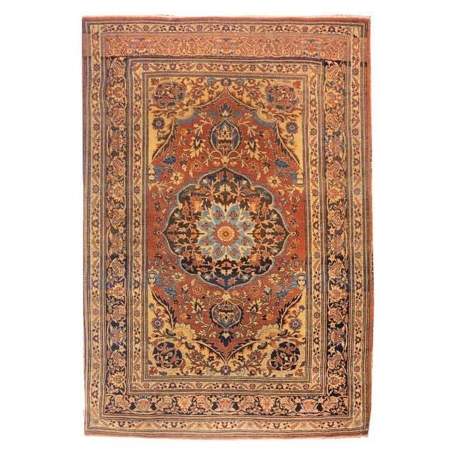 Antique Persian Tabriz Haji Jallili For Sale - Image 4 of 4
