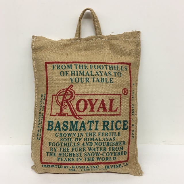 Royal Basmati Rice Burlap Pillow Chairish
