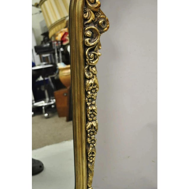 Vintage French Rococo Baroque Style Gold Frame Wall Mirror For Sale In Philadelphia - Image 6 of 8