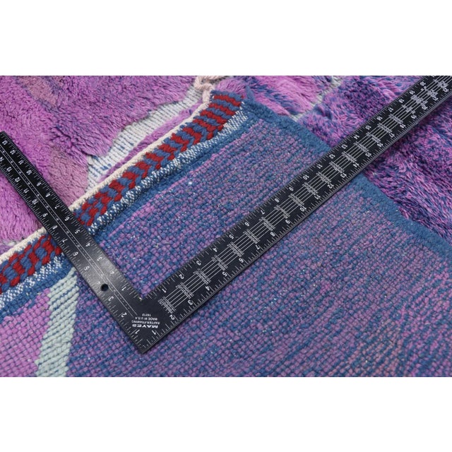 2010s Colorful Abstract Beni Mrirt Moroccan Rug - 09'03 X 11'07 For Sale - Image 5 of 9