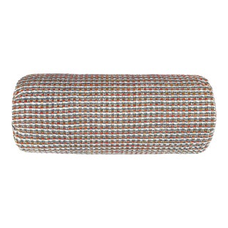 The House Of Scalamandré Heatherton Bolster Pillow In Preppy For Sale