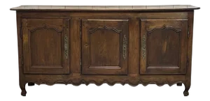 18th Century Louis XV Sideboard with 3 Doors in Cherry Wood