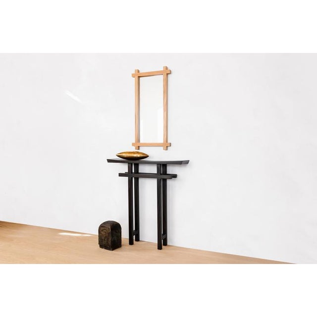 Tori Console Table in Oak with Mirror by Jean-Baptiste Van Den Heede For Sale - Image 4 of 8