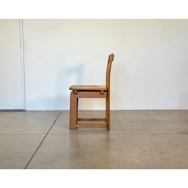 Mid-Century Modern Vintage Oak Dining Chairs, 1980s, Set of 4 For Sale - Image 3 of 16