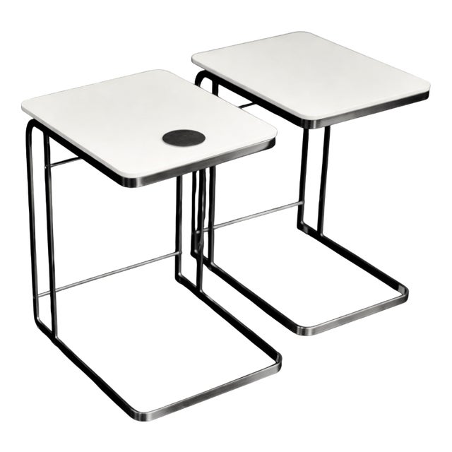 Vintage Italian White Coffee Tables by Antonio Citterio for Flexform, 1997, Set of 2 For Sale