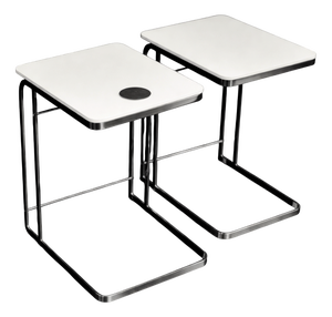 Vintage Italian White Coffee Tables by Antonio Citterio for Flexform, 1997, Set of 2