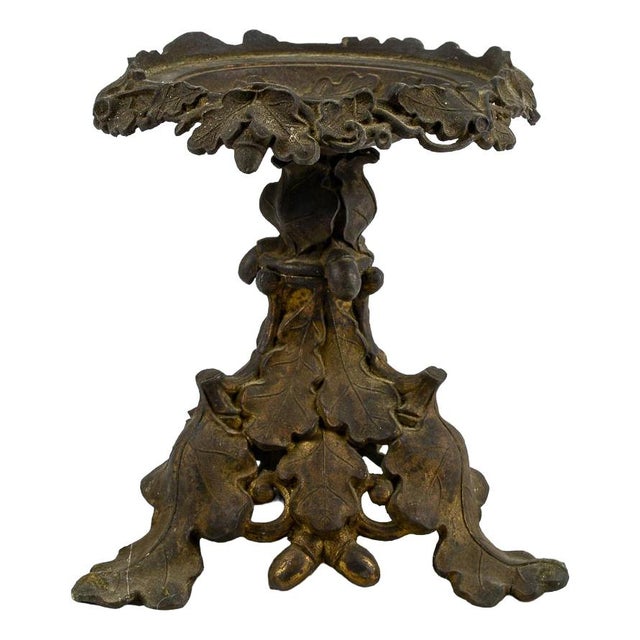 Art Nouveau Backsplash Stand in Metal with Vineyard Grape Leaf Decorations, 1890s For Sale - Image 10 of 10