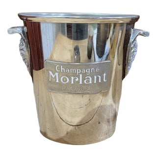 Silver-Plated Champagne Bucket from Morlant Reims, 1930s For Sale