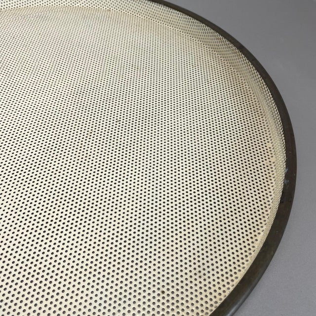 White Modern Metal Tray Hole Pattern by Mathieu Matégot, 1950s For Sale - Image 8 of 15