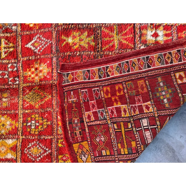 Authentic Vintage 7x11 Ft Moroccan Rug For Sale - Image 4 of 9