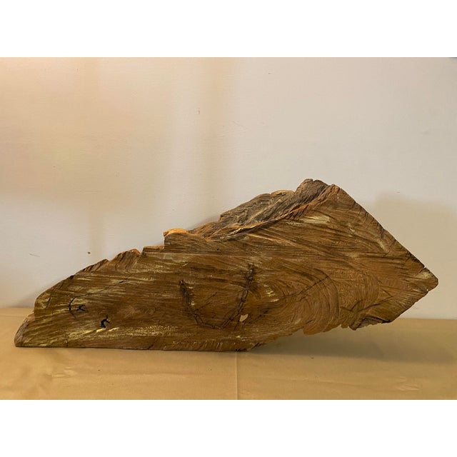 1990s Vintage Brazilian Dimensional Carved Driftwood Mountainside Scene For Sale - Image 5 of 7