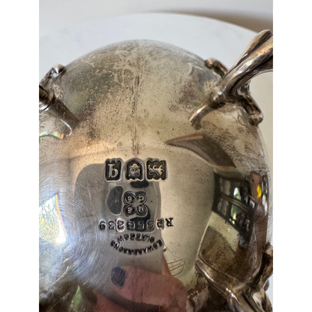 Antique Edwardian Sterling Silver Sauce Boat, Glasgow Hallmarked, C. 1900 For Sale In New York - Image 6 of 11