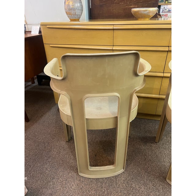 Syroco 1960s Syroco Mid Century Modern Plastic Chairs Set of 2 Signed For Sale - Image 4 of 12