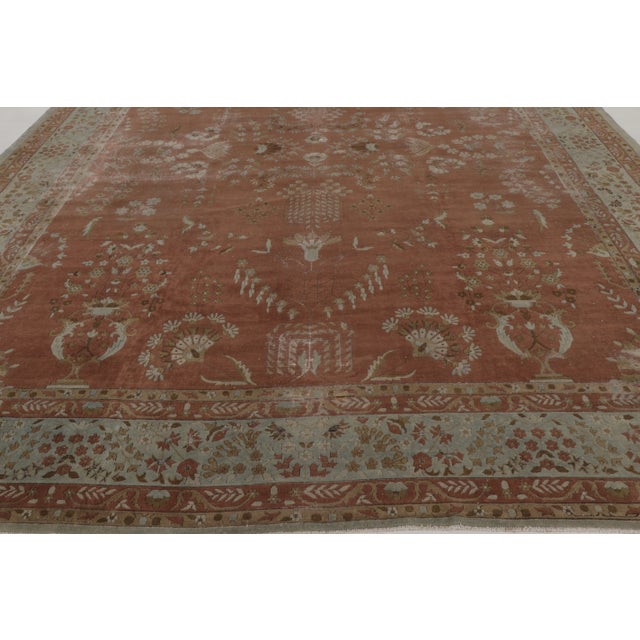 Oversized Antique 20th Century Lahore Rug With Distressed Florals - Rug & Kilim For Sale In New York - Image 6 of 11