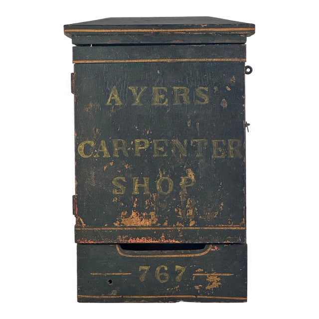 Antique 19th Century Carpenter's Front-Shop Mailbox For Sale