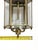 Late 20th Century Late 20th Century Traditional Brass and Glass 3-Light Entryway Hall Light Fixture Flush Mount For Sale - Image 5 of 6