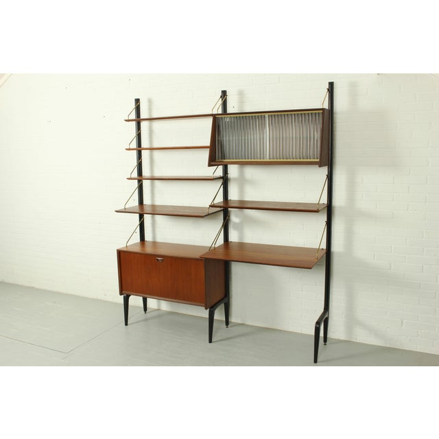 Teak Modular Wall System by Louis Van Teeffelen for Wébé, 1950s For Sale - Image 11 of 14