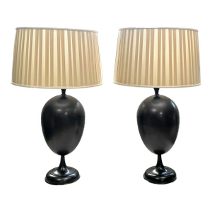 Modern Oil Rubbed Bronze Table Lamps—A Pair