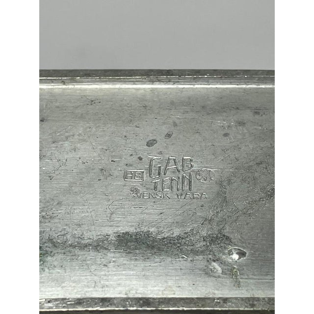 Large Swedish Pewter Vase attributed to GAB, 1930s For Sale - Image 6 of 7