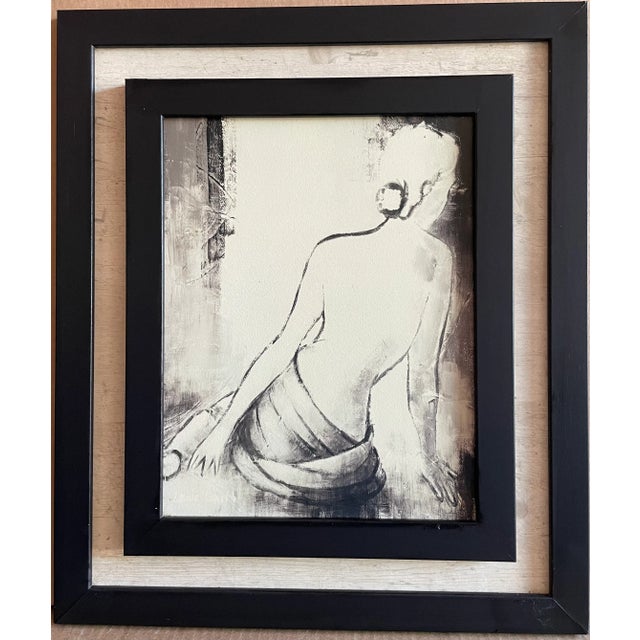 Abstract Pair Vintage Oil Paintings Portrait Lanie Loreth For Sale - Image 3 of 14