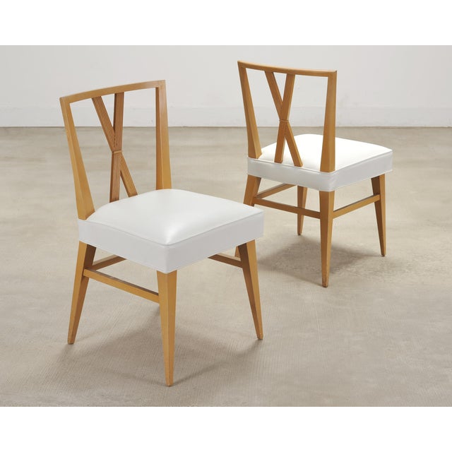 Set of Four Tommi Parzinger Mid-Century X-Back Dining Chairs For Sale In Sacramento - Image 6 of 18