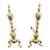 Pair of Early 20th Century Federal Brass and Iron Andirrons For Sale