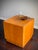 Brown Vintage Waterfall Oak Cube Side Table Pedestal End Table in the Style of Dunbar and Milo Baughman For Sale - Image 8 of 11