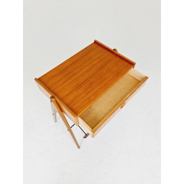 Mid-Century Danish Teak Bedside Table For Sale - Image 10 of 16