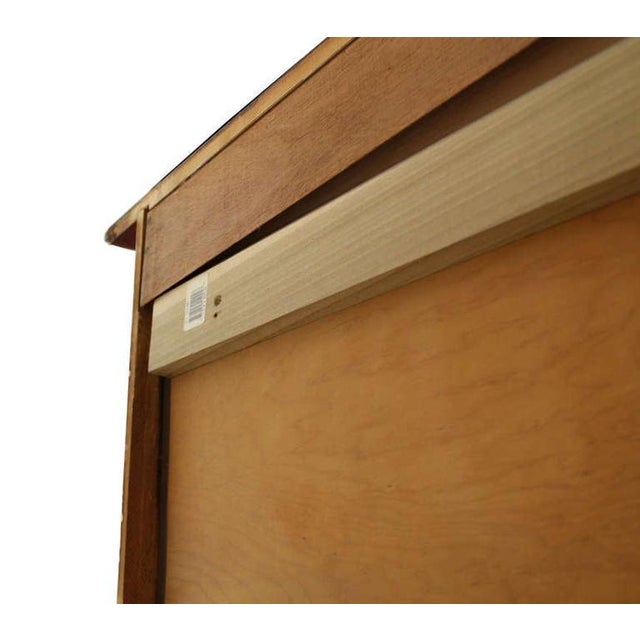 Pair HANGING Walnut Mid-Century Danish Modern Dressers Floating Console Cabinets MINT! Featuring push to open double...