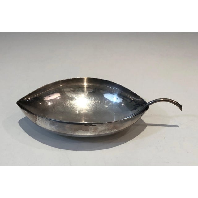 Gallia Christofle, Gallia, Silver Plated Leaf Vide-Poche, French, Circa 1930 For Sale - Image 4 of 13