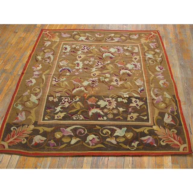 Antique French Aubusson Carpet - Louis Philippe - Period: 5'3"x 5'4" - 160 x 162 cm