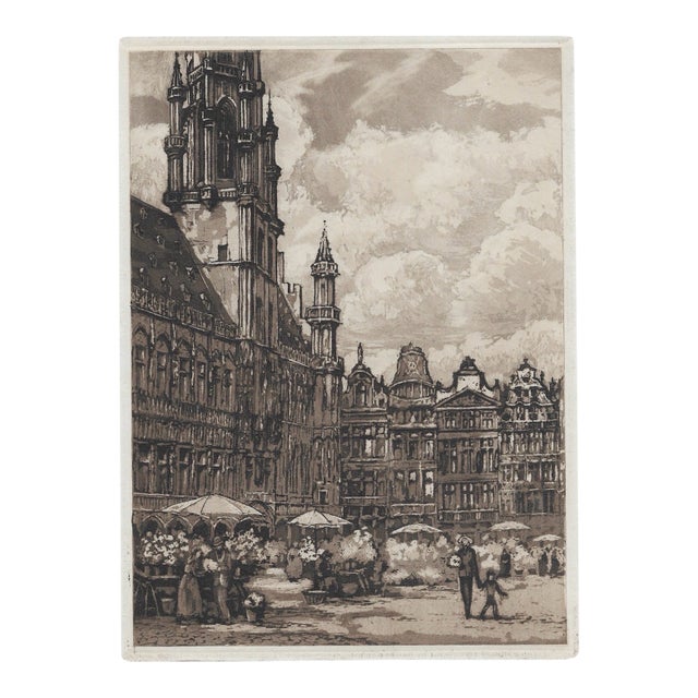 Henri De Smeth Brussels Etching For Sale