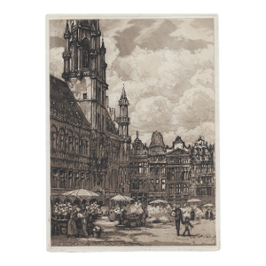 Henri De Smeth Brussels Etching