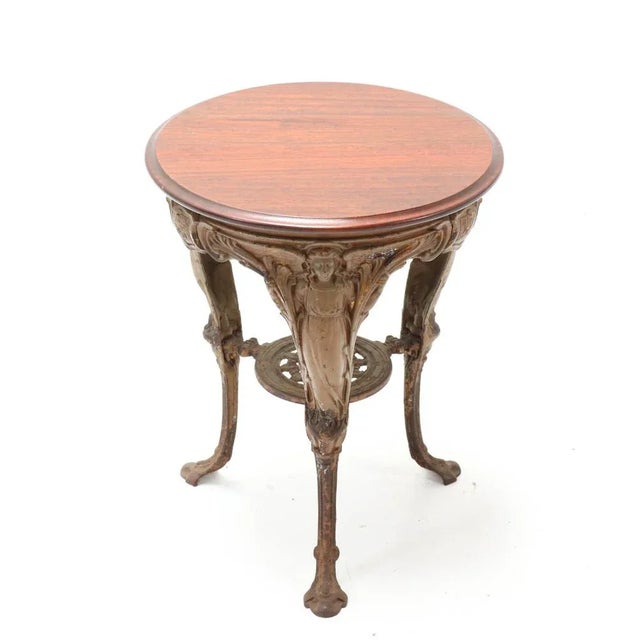 Victory Cast Iron Pub Table with Padouk Top, 1900s For Sale - Image 3 of 11