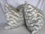 Transitional Tiger Chenille in Aqua/Green 22" Pillows-a Pair For Sale - Image 3 of 3