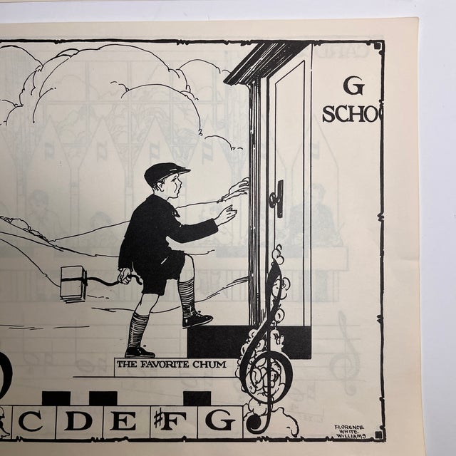 1935 Children's Music Prints Set/2 For Sale - Image 4 of 6