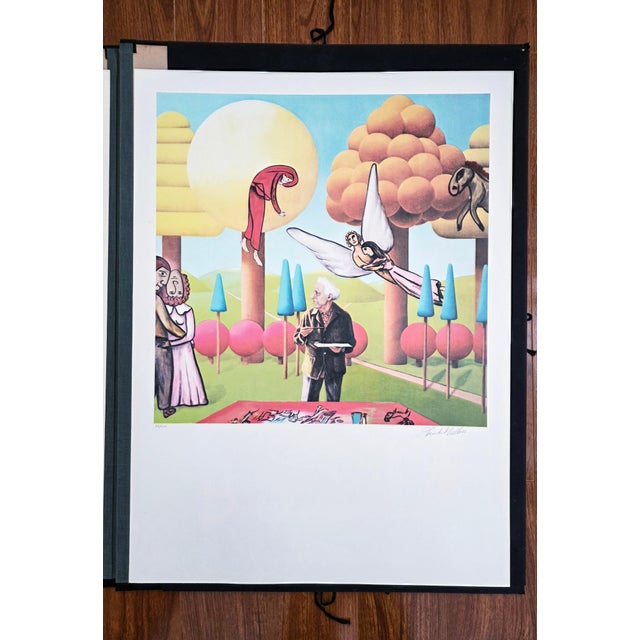Figurative 1970s "Homage to the Masters" Dali, Chagall & Picasso- Lithograph by Michel Pellus For Sale - Image 3 of 5