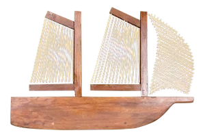 Vintage Handmade Sailboat String Art