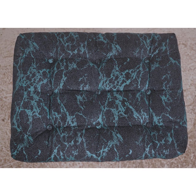 Pair of Designer Blue & Gray Upholstered Benches or Stools For Sale In Philadelphia - Image 6 of 18